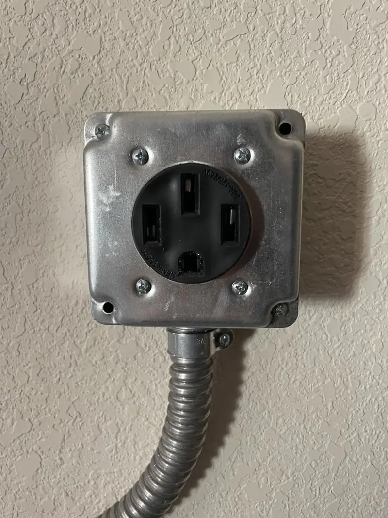 NEMA 14-50 outlet installed for Electrical Panel Upgrade in Albion